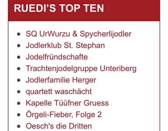 Ruedi´s Musigposcht